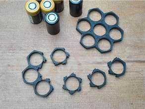 battery holder cell bracket 18350 18500 18650 battery bracket cell holder 3d print model - Mito3D