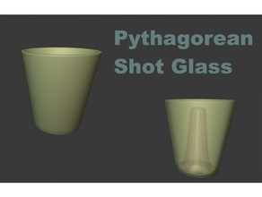 pythagorean shot glass - greedy cup fun prank pythagoras toy 3d print model - Mito3D