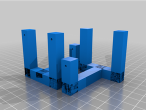 tensegridade 3 planos arte estrutura filo tensigrito tensigrity Voltagem tensor 3d print model - Mito3D