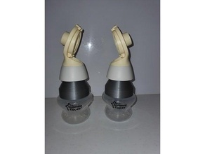 medela breast pump - tommee tippee bottle adaptor baby 3d print model - Mito3D