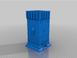 Schloss Turm Dungeons Drachen mittelalterlich Tischplatte 3d print model - Mito3D