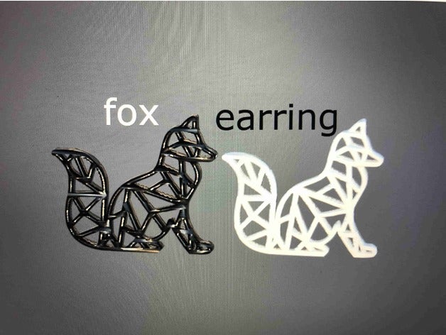 fox earrings geometric 3d geometry earring fashion geometrical idealab math mathematic maths art mode pendant pendants womens 3D print model - Mito3D