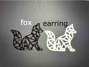 fox earrings geometric 3d geometry earring fashion geometrical idealab math mathematic maths art mode pendant pendants womens 3d print model - Mito3D