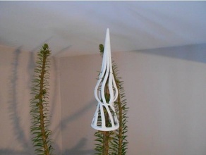 christmas tree topper fl che pour sapin decoration noel 3d print model - Mito3D