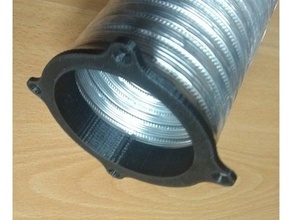 80 mm aluminio flexible manguera montar 80mm ventilador 3d print model - Mito3D
