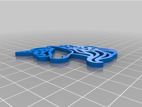 tek boynuzlu at süs Noel takı anahtarlık kolye 3d print model - Mito3D