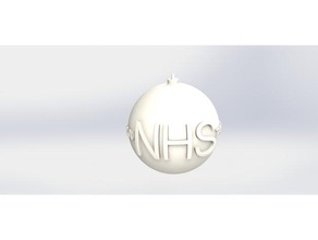nhs bauble christmas ornament 3d print model - Mito3D