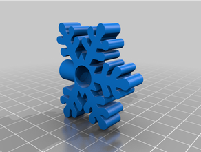 christmas led snowflake light snow 3d print model - Mito3D