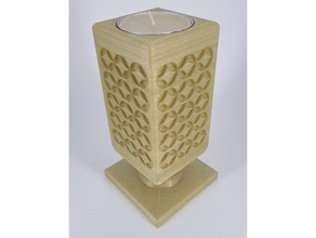 large tea light holder candle candleholder christmas decoration decor pattern smoke candles 3d print model - Mito3D