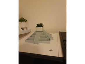 aztec temple plant pot remix flower 3d print model - Mito3D