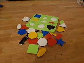 crianças aprender enigma brinquedo formas cores 3d print model - Mito3D