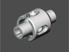 cardan high torque joint+pin lego compatible 3d print model - Mito3D