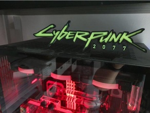 cyberpunk logo 3d print model - Mito3D