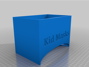 kid sized disposable mask dispenser 3d print model - Mito3D