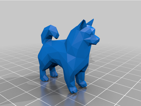 poly samoyed Hund 3d print model - Mito3D
