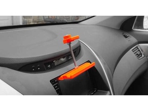 cd slot cell phone mount car cellphone durable rugged 3d print model - Mito3D