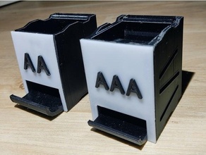 aa aaa battery holder jam 3d print model - Mito3D