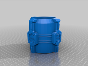 space engineers - hydrogen tank coozy beverage holder 3d print model - Mito3D