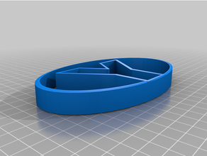 oval cookie cutter 3d print model - Mito3D