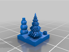 winter placecard holder 3d print model - Mito3D