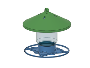 mason jar bird feeder 3d print model - Mito3D