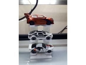 3 macchina hotwheels In piedi cremagliera mod 3d print model - Mito3D