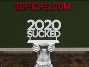 2020 sucked 3dpicks funny sign logo signs 3d print model - Mito3D