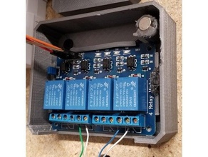 raspberry pi relay case 4 channel board mount 3d print model - Mito3D