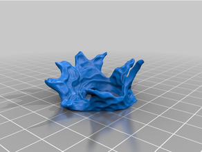 kraken tentacle hollow - water splash fixed 3d print model - Mito3D