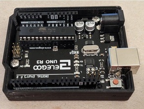 arduino uno snug case removable lid 3d print model - Mito3D