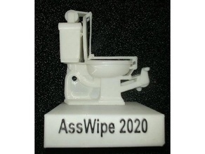 limpar 2020 pior distribuidor rolo merda banheiro papel toalete 3d print model - Mito3D