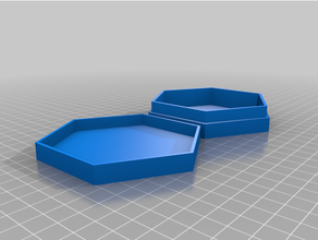 esadecimale scatola coperchio esagono gioielleria 3d print model - Mito3D