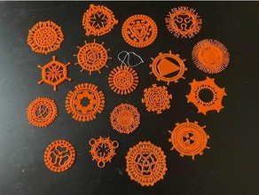 Virus snowflakes 3d print model - Mito3D