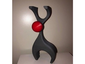 Rudolph rouge nound renne mod Noël décoration décorations établi freecad 3d print model - Mito3D