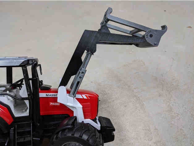 massey ferguson 7480 caricatore bruder traktor 3D print model - Mito3D