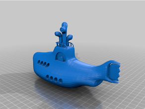 giallo sottomarino albero cappello cilindro coleotteri Natale 3d print model - Mito3D