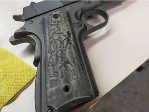 borderlands 1911 airsoft grips 3d print model - Mito3D