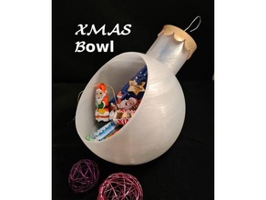 personalizzabile ornamento ciotola Natale kugel decorazione natalizia 3d print model - Mito3D