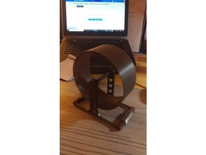 hamster roda silencioso apoia fácil impressão montado fofa totalmente imprimível kit petg pla simples suporte 3d print model - Mito3D