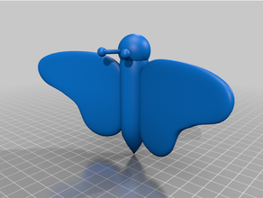 papillon beurre mouche 3d print model - Mito3D