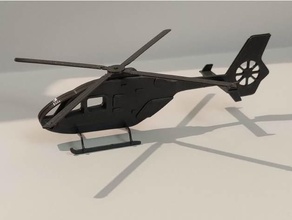 ec135 helicóptero kit cartão imprimível instruções airbus eurocóptero modelo 3d print model - Mito3D
