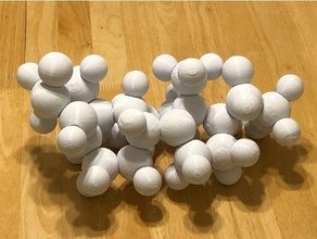 cortisol agiter molécule anxiété atome carbone chimie modèle fidget toy Fidget spinner jouet hydrogène moléculaire molécules oxygène stress soulagement 3d print model - Mito3D