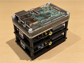 pibow adapter original raspberry pi case cluster 3d print model - Mito3D