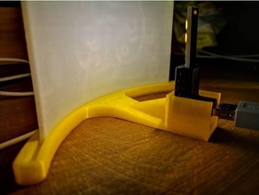lithopane stand usb 180mm v4 stable 90 degree lithopane stand stable stand usb 3d print model - Mito3D