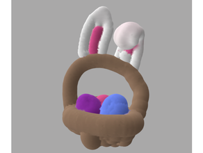 easter bunny basket 3d print model - Mito3D