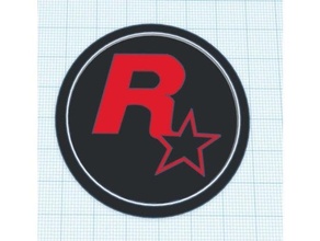 rockstar modular logo insert 3d print model - Mito3D