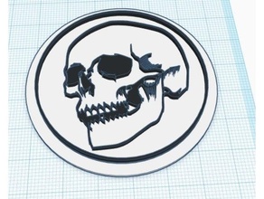 skull modular logo insert 3d print model - Mito3D