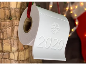 2020 toilet paper xmas tree ornament - desktop christmas decoration pandemic decorations 3d print model - Mito3D