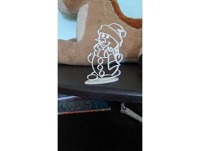 snowman year 3d print model - Mito3D