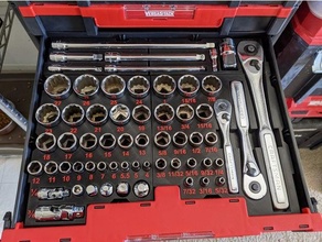 craftsman versastack dewalt tstak drawer inserts ratchets socket tool holder organizer 3d print model - Mito3D
